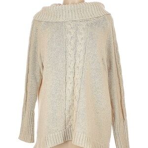 Cotton Country Canada Cozy Cream Cowl Neck Sweater